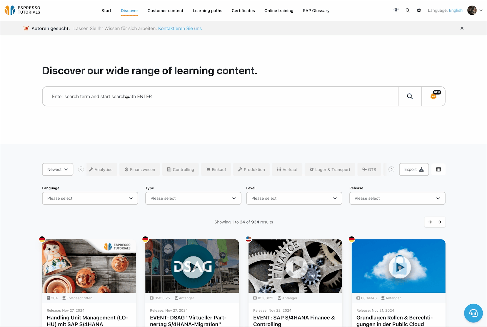Quickly and easily search for specific terms in our content library.